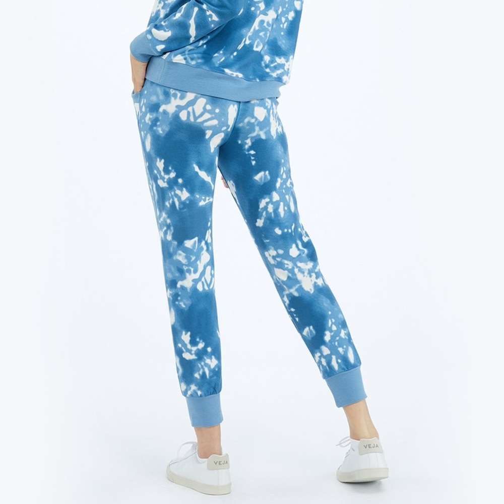 Summersalt The Softest French Terry Jogger Blue Tie Dye Size Medium Tencel Cozy - Picture 4 of 12